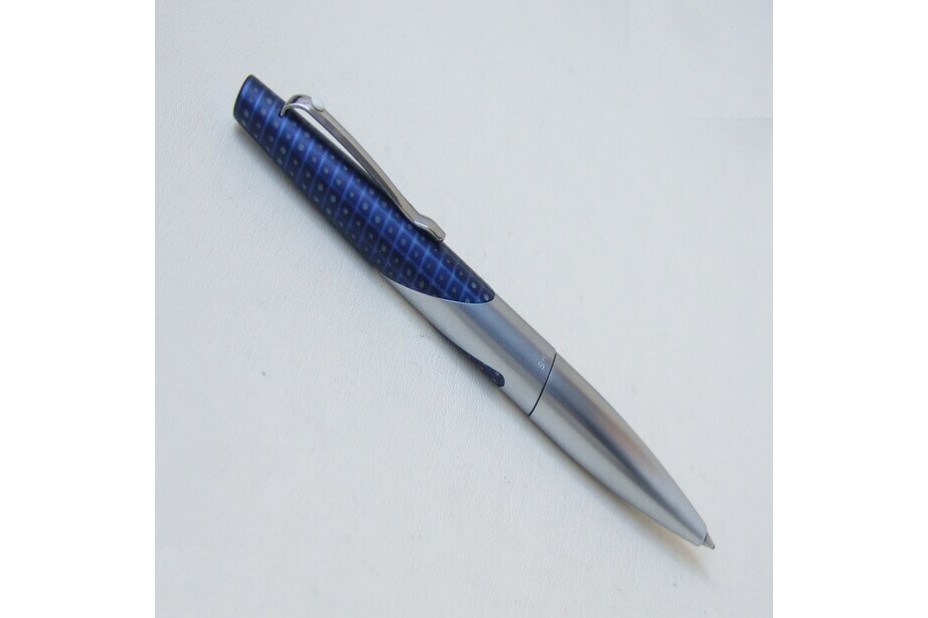 Sheaffer Intrigue 612 Whale Shark Matte Chrome Patterned Blue Ball Pen