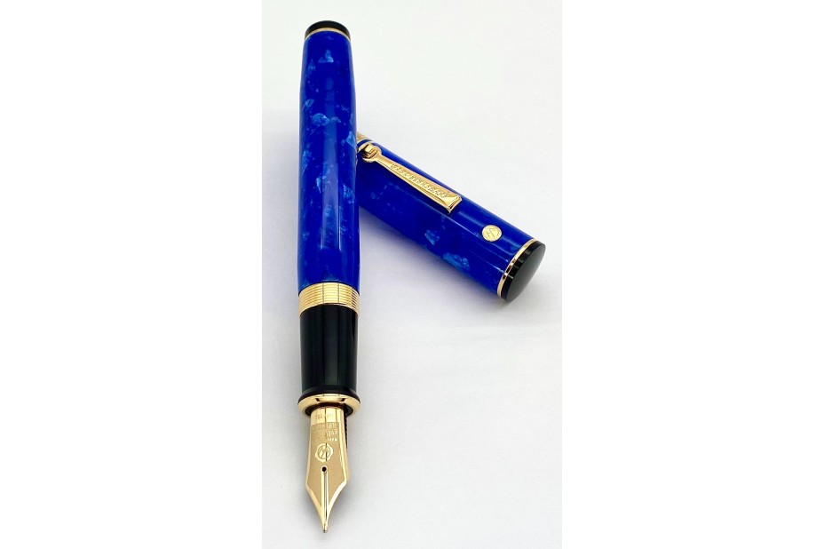 Wahl Eversharp Decoband FP Blue Amalfi Fountain Pen with Gold Trim
