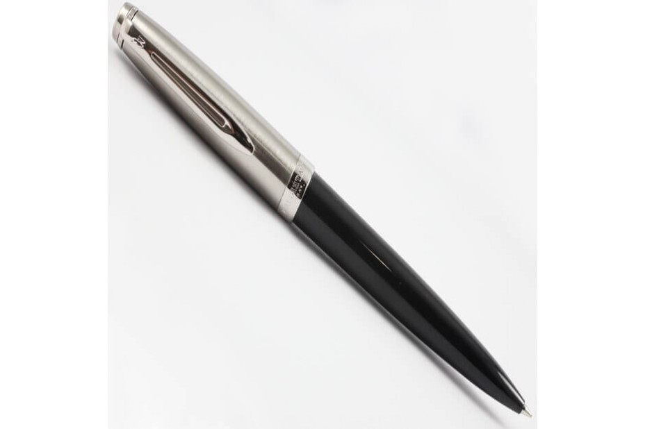 Waterman Emblem Black with Chrome Trim Ball Pen