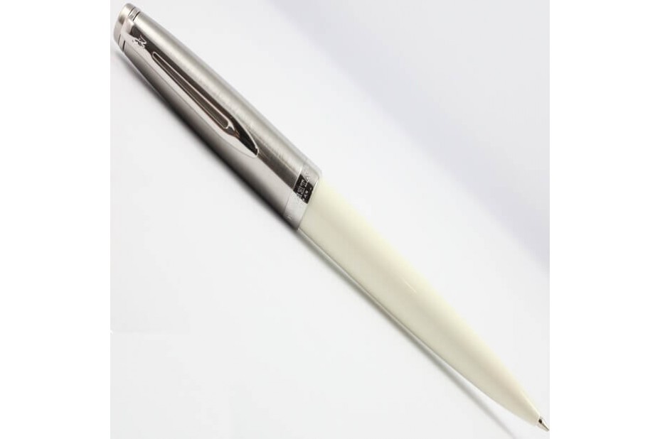 Waterman Emblem Ivory with Chrome Trim Ball Pen